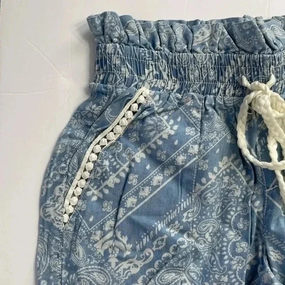 Wallflower Juniors Printed Shorts Sammy Blue Size XS - Picture 6 of 11